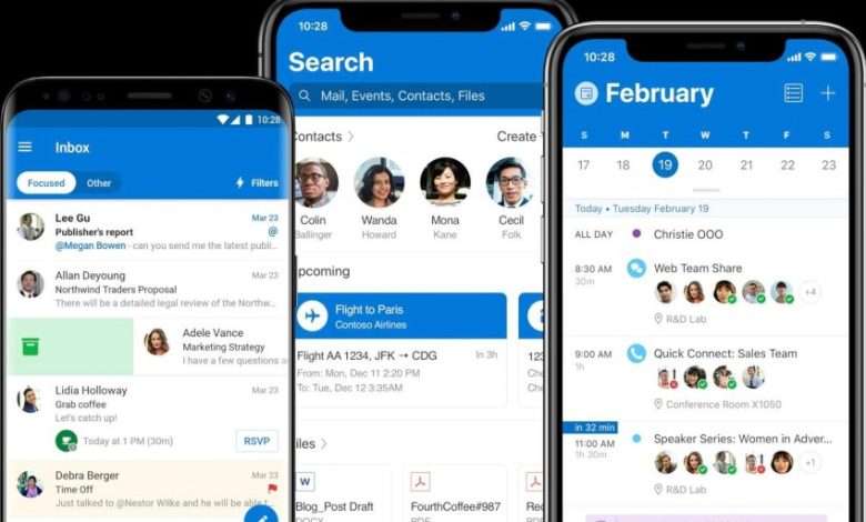 Outlook على اندرويد