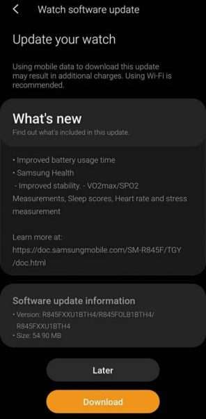 جالكسي ووتش 3 - Galaxy Watch 3 تتلقى تحديثًا جديدًا لتحسين المزايا الصحية 2 جالكسي ووتش 3 - Galaxy Watch 3 تتلقى تحديثًا جديدًا لتحسين المزايا الصحية