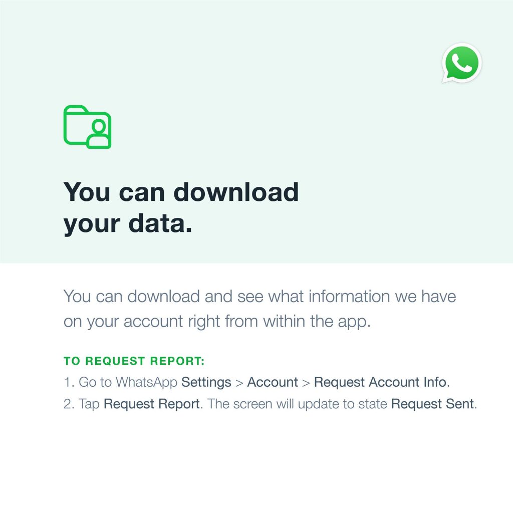 واتساب WhatsApp تصدر بيانًا توضيحيًا حول سياسة الخصوصية الجديدة 10 واتساب WhatsApp تصدر بيانًا توضيحيًا حول سياسة الخصوصية الجديدة