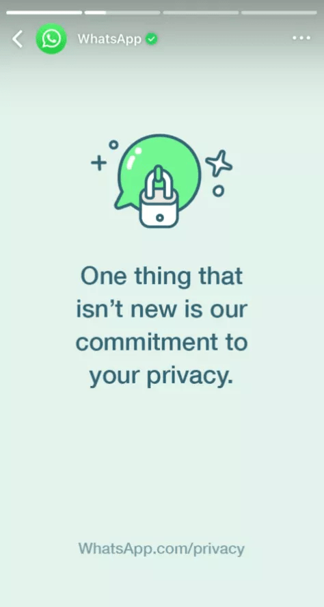 واتساب - WhatsApp يستخدم الحالة لمشاركة تفاصيل حول سياسة الخصوصية الجديدة