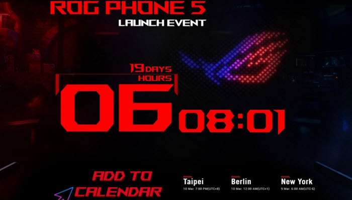 أسوس روج فون 5 - ASUS ROG Phone 5 تأكيد موعد الإعلان الرسمي 2 أسوس روج فون 5