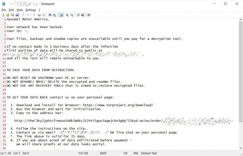 اختراق كيا موتورز في أمريكا عبر برنامج الفدية بقيمة 20 مليون دولار! 2 اختراق كيا موتورز في أمريكا عبر برنامج الفدية بقيمة 20 مليون دولار!