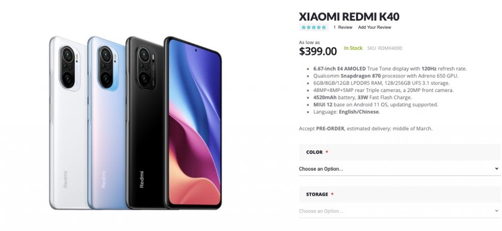 شاومي ريدمي كي 40 - Xiaomi Redmi K40 متاح الآن في Giztop 2 شاومي ريدمي كي 40 - Xiaomi Redmi K40 متاح الآن في Giztop