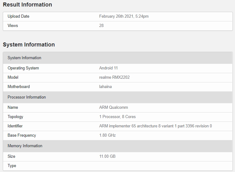 ريلمي جي تي 5 جي - Realme GT 5G تفاصيل جديدة تظهر على منصة Geekbench 2 ريلمي جي تي 5 جي - Realme GT 5G تفاصيل جديدة تظهر على منصة Geekbench