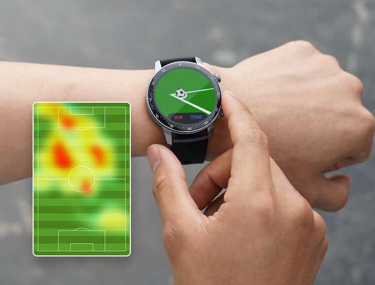 زد تي اي ووتش جي تي ZTE Watch GT بشاشة 1.2 إنش وسعر خيالي ! 4 زد تي اي ووتش جي تي تغطي خريطة حرارية للملعب