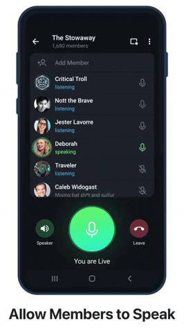 فويس شات - Voice chats ميزة جديدة من تيليجرام لمنافسة تطبيق كلوب هاوس 4 فويس شات - Voice chats ميزة جديدة من تيليجرام لمنافسة تطبيق كلوب هاوس