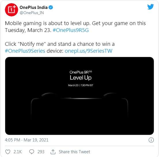 ون بلس 9 ار OnePlus 9R 5G هل يكون هاتفًا مخصصًا للألعاب ؟ 2 صورة تشويقية من الشركة عن ون بلس 9 ار