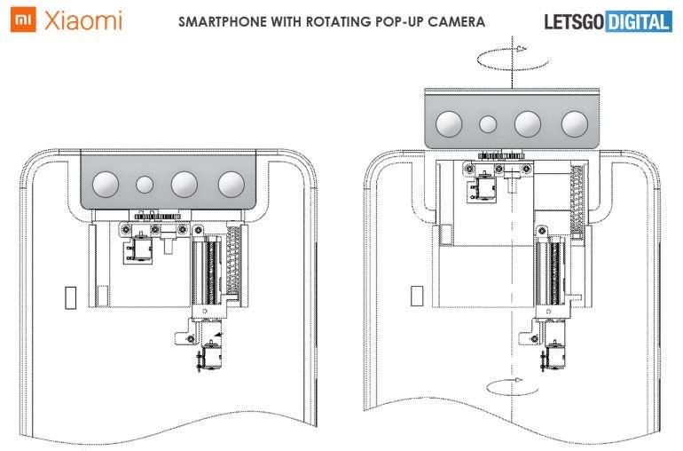 شاومي بكاميرا دوارة براءة اختراع لهاتف جديد من Xiaomi