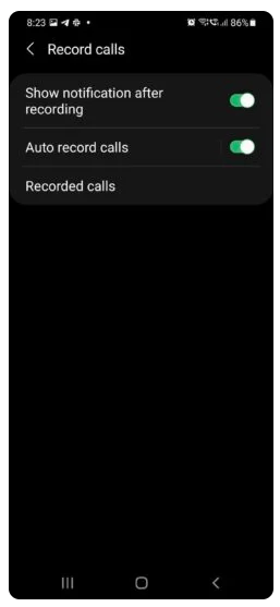 تسجيل المكالمات في سامسونج