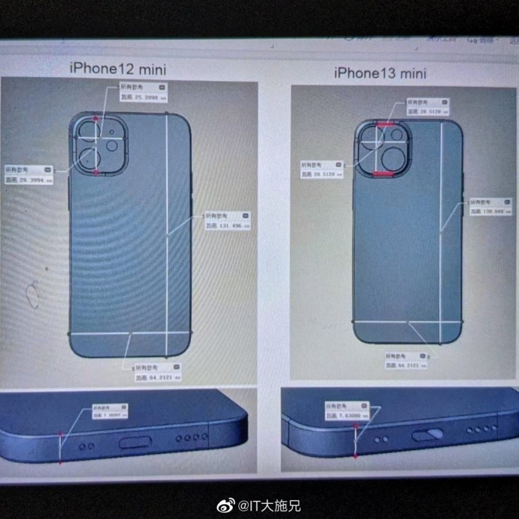 ايفون 13 ميني - iPhone 13 mini تسريب جديد يكشف تصميم الهاتف