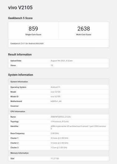فيفو اكس 70 برو - Vivo X70 Pro منصة Geekbench تكشف ثلاث ميزات رئيسية للهاتف قبل إطلاقه