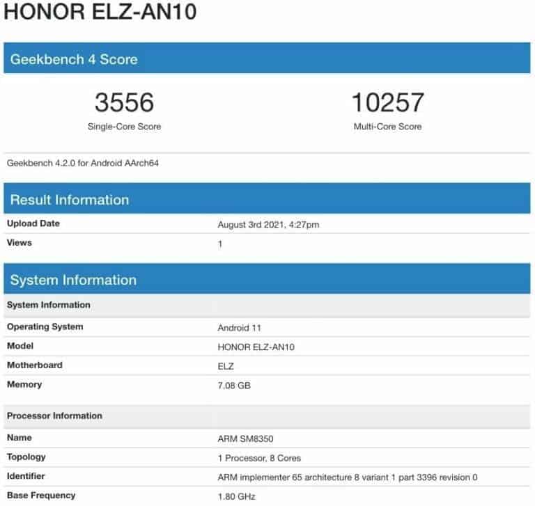 مواصفات هونر ماجيك 3 - Honor Magic 3 تظهر على منصة GEEKBENCH