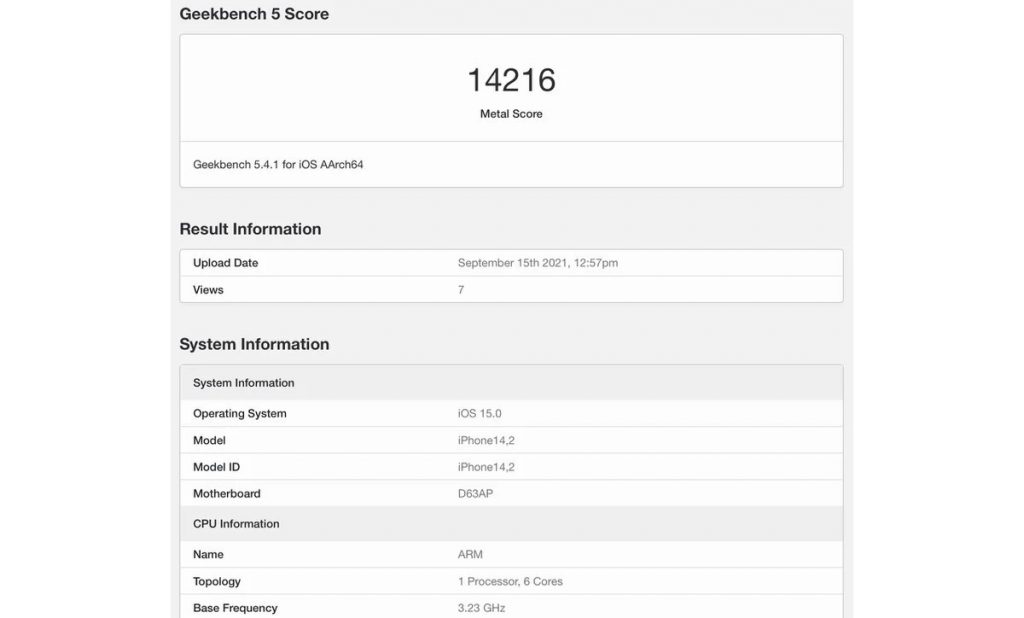 ايفون 13 برو – iPhone 13 Pro يحقق نتائج رائعة على منصة اختبارات الأداء Geekbench 9 ايفون 13 برو – iPhone 13 Pro يحقق نتائج رائعة على منصة اختبارات الأداء Geekbench