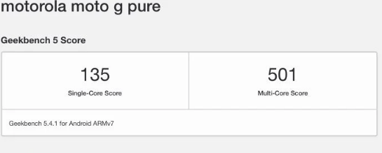 مواصفات موتو جي بيور - Moto G Pure تظهر على منصة GeekBench