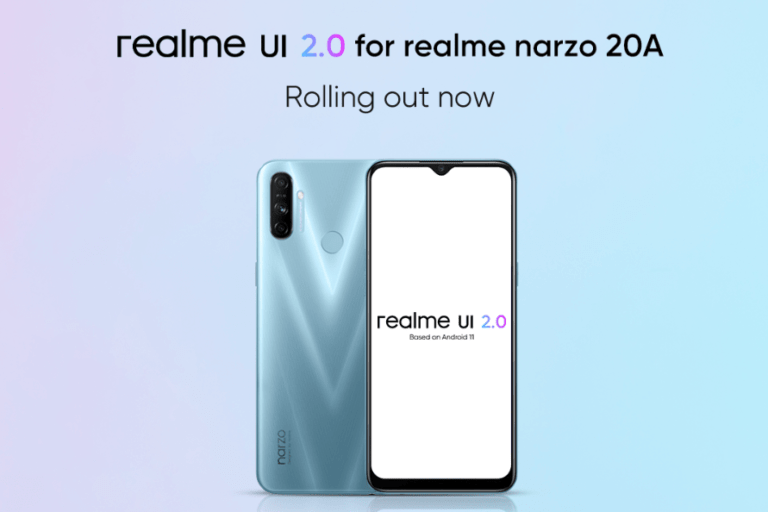 ريلمي نارزو 20 اى - realme narzo 20A يحصل على تحديث أندرويد 11