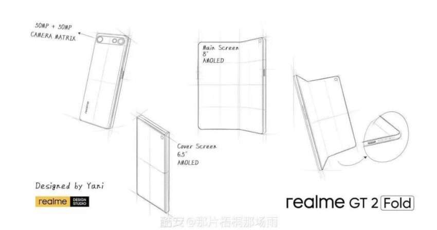ريلمي جي تي 2 فولد - Realme GT 2 Fold كشف التصميم وبعض المواصفات الرئيسية لأول مرة 1 ريلمي جي تي 2 فولد - Realme GT 2 Fold كشف التصميم وبعض المواصفات الرئيسية لأول مرة