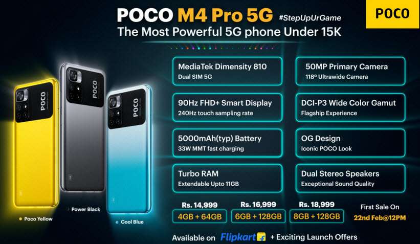 بوكو ام 4 برو - POCO M4 Pro 5G إطلاق الهاتف رسميًا في الهند وقريبًا في الأسواق العربية