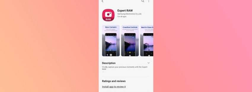 تطبيق Expert RAW يصل لهاتف رائد جديد من هواتف سامسونج