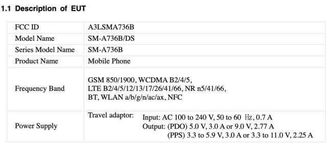 سامسونج جالكسي اى 73 – Galaxy A73 كشف تفاصيل ومعلومات هامة في شهادة FCC