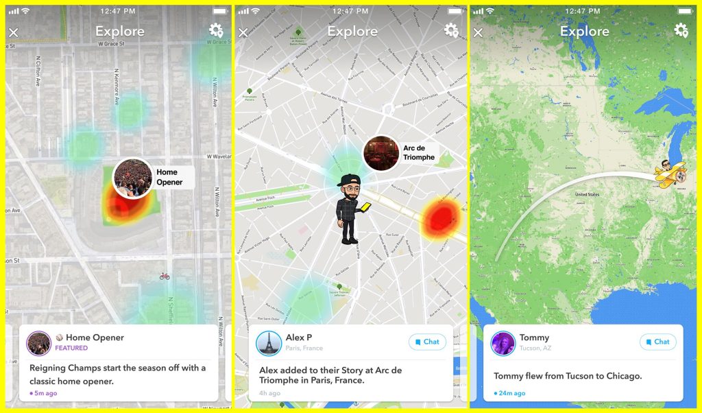 سناب شات يطرح ميزة جديدة متعلقة بموقع المستخدم 2 سناب شات