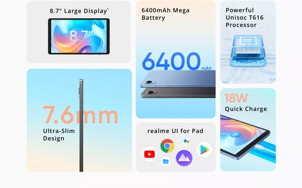 مواصفات ريلمي باد ميني – realme Pad Mini كاملةً وموعد الإطلاق رسميًا