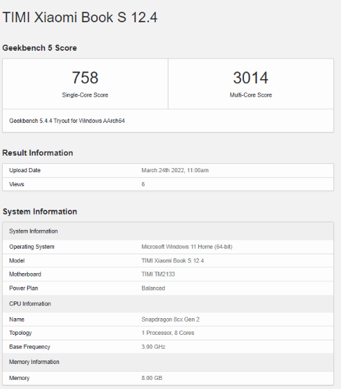 لابتوب Xiaomi Book S 12.4