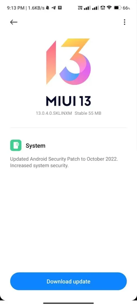 تحديث MIUI 13