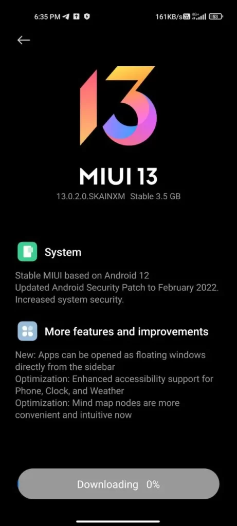 تحديث MIUI 13