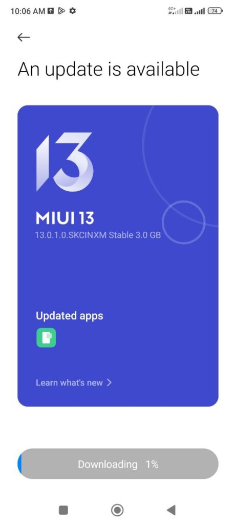 تحديث MIUI 13
