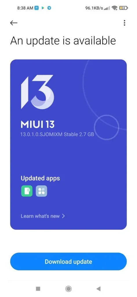 واجهة MIUI 13