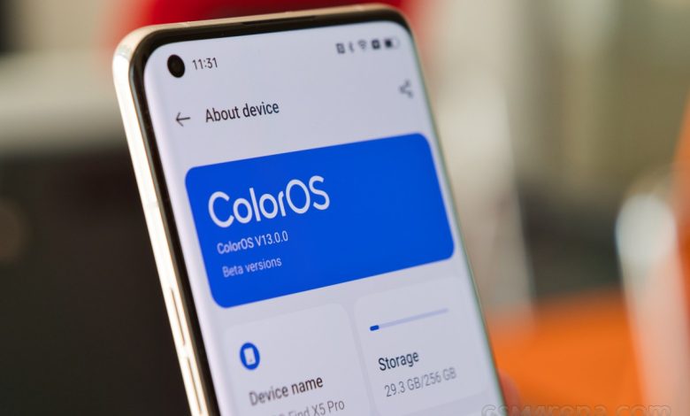 واجهة ColorOS 13