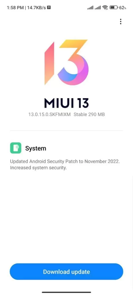 تحديث MIUI 13