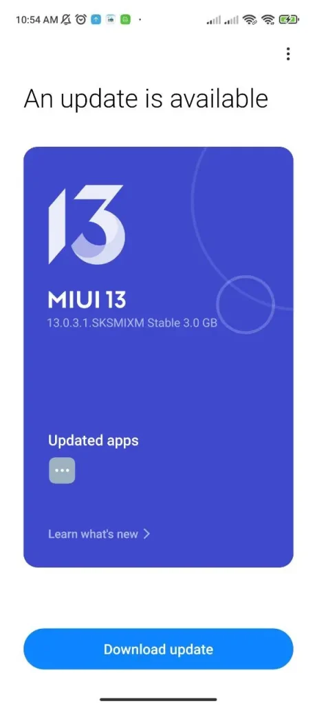 تحديث MIUI 13