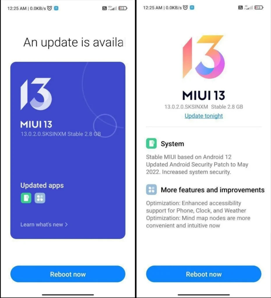 تحديث MIUI 13