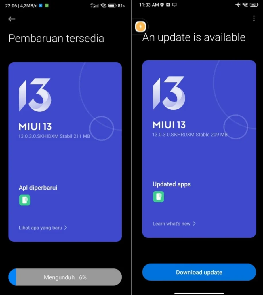 واجهة MIUI 13