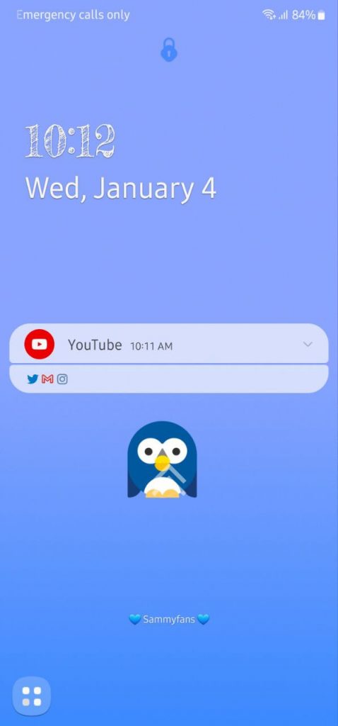 شاشة قفل سامسونج