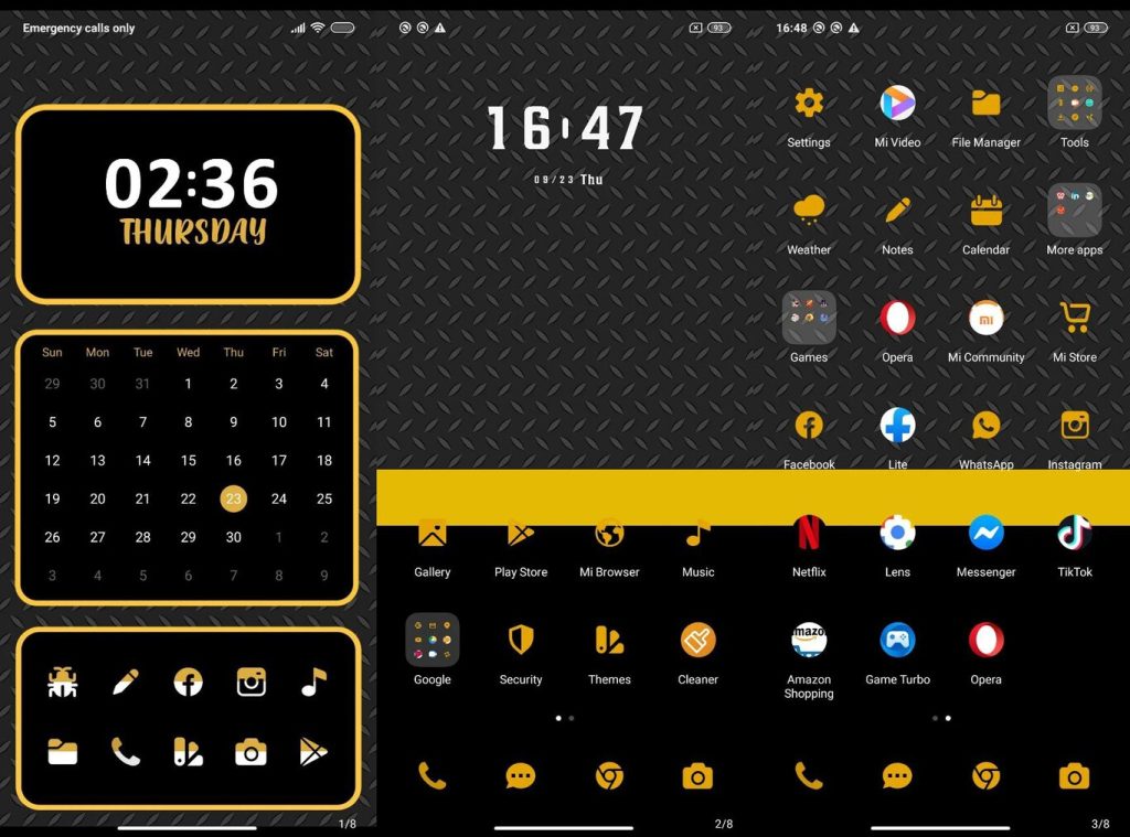ثيم Yellow Pattern