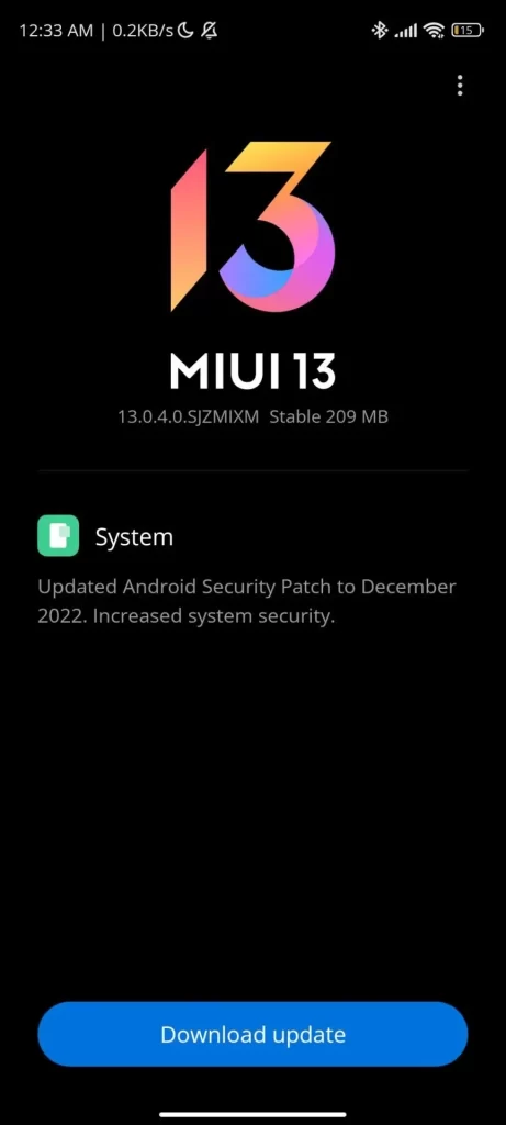 تحديث MIUI 13