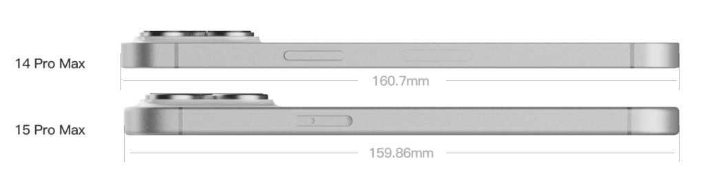 أبعاد iPhone 15 Pro Max 
