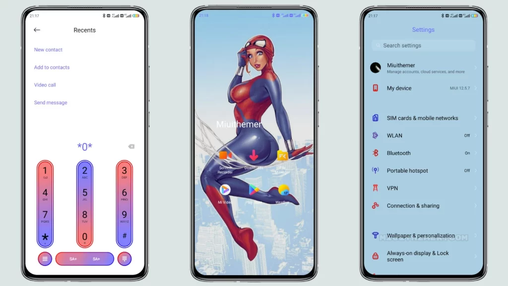 ثيم Girl Spider IZ V13
