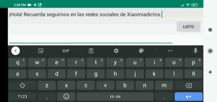 تحريك مؤشر Gboard بالإيماءات