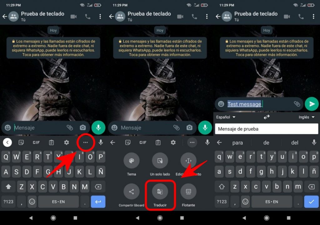 ترجمة الرسائل في الوقت الفعلي باستخدام Gboard