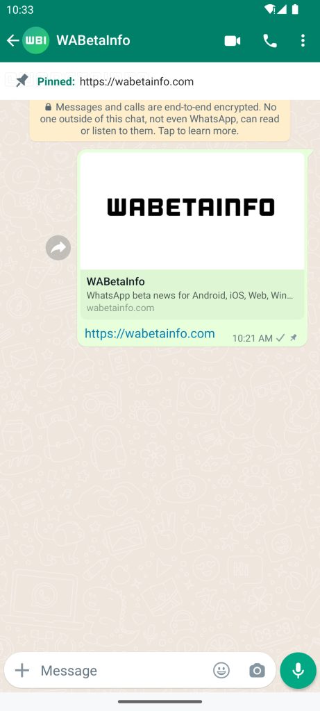 ميزة تثبيت الرسائل في واتساب