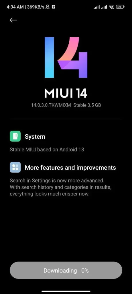 واجهة MIUI 14