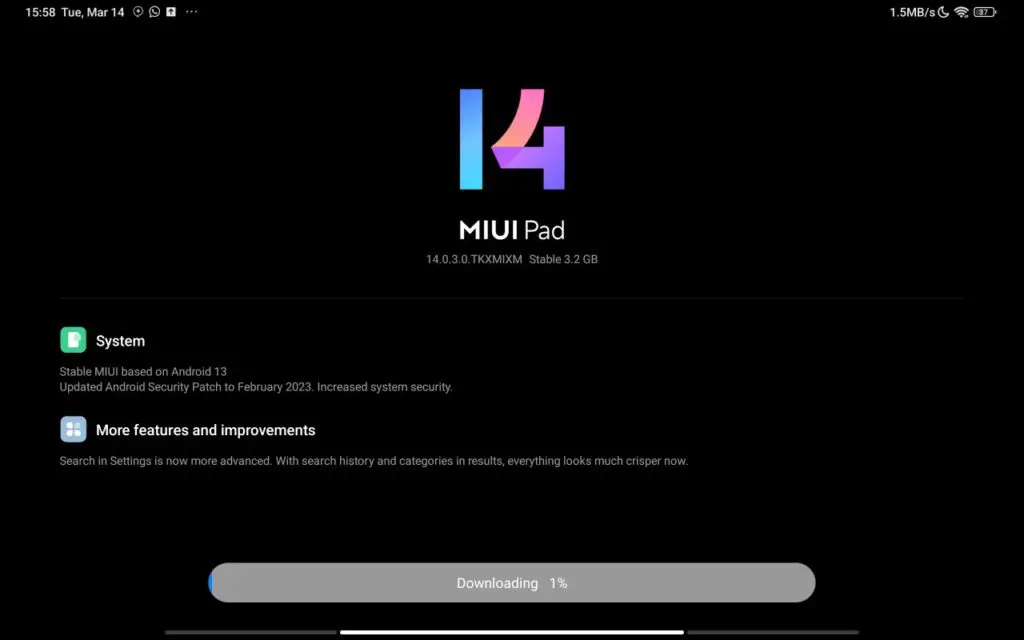تحديث MIUI 14