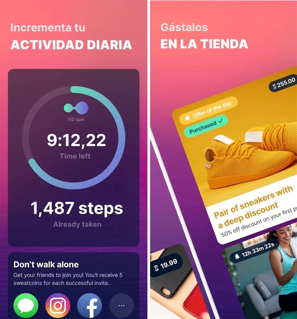 تطبيق عداد الخطى sweatcoin