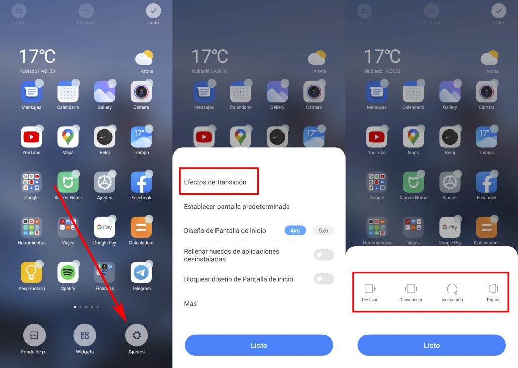 إعدادات واجهة MIUI