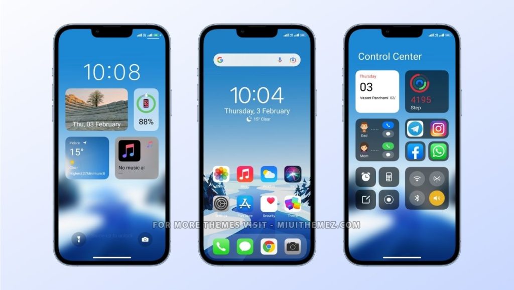 ثيم iOS 15.0.3 Pro MIUI