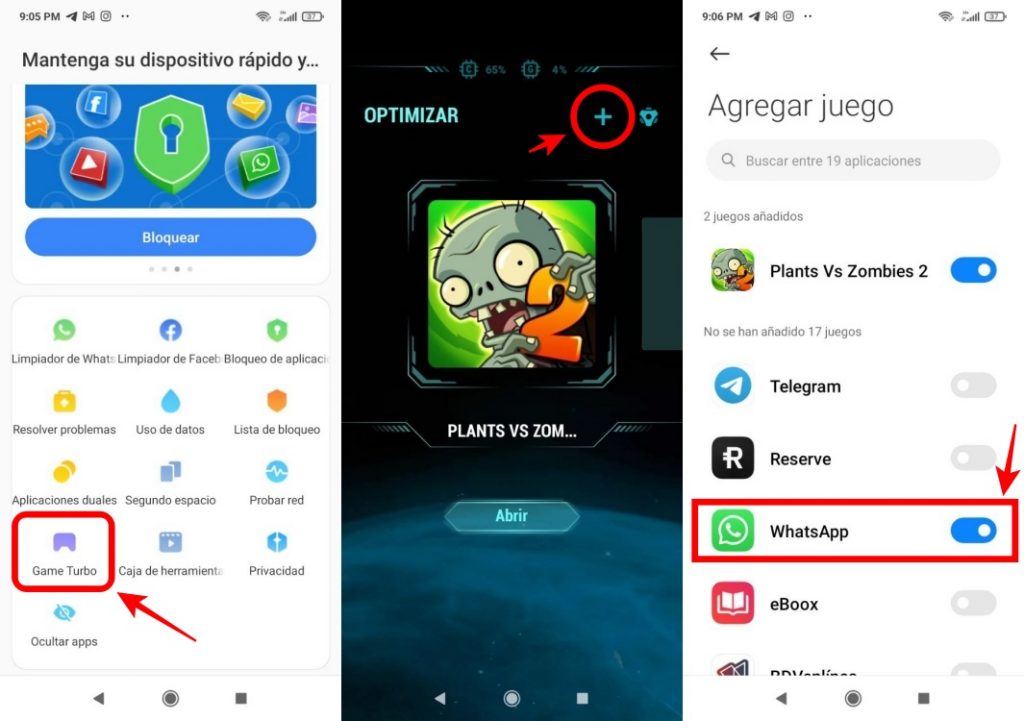 قائمة Game Turbo في واجهة MIUI