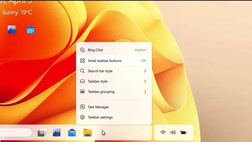 شريط مهام ويندوز 12